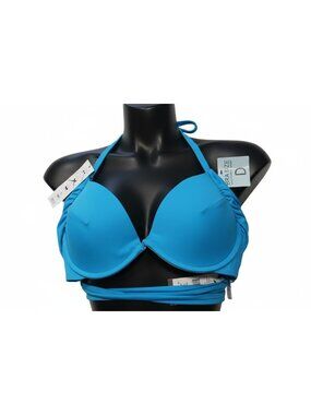 Sun Dazed Blue Wrap Bikini Top 36D Multi-Style Underwire Support New